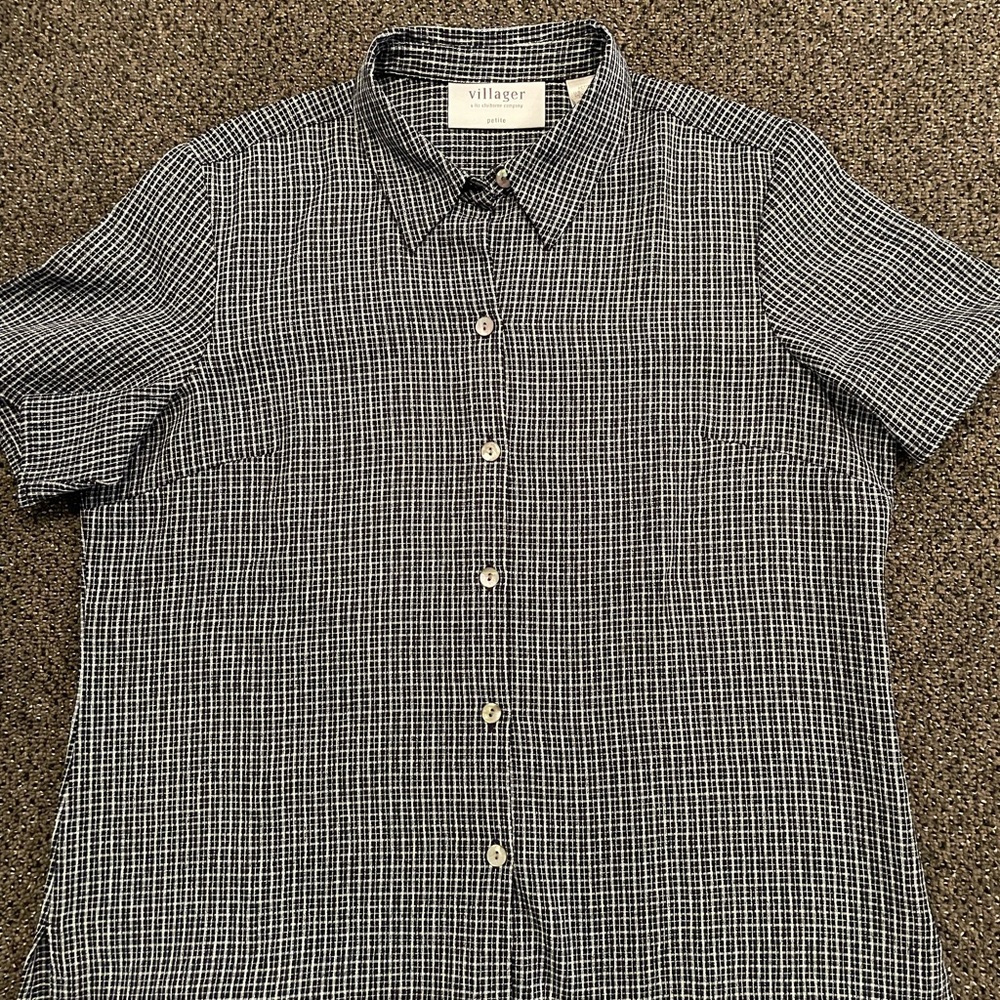 Villager Short Sleeve Button Down Shirt, Size PL